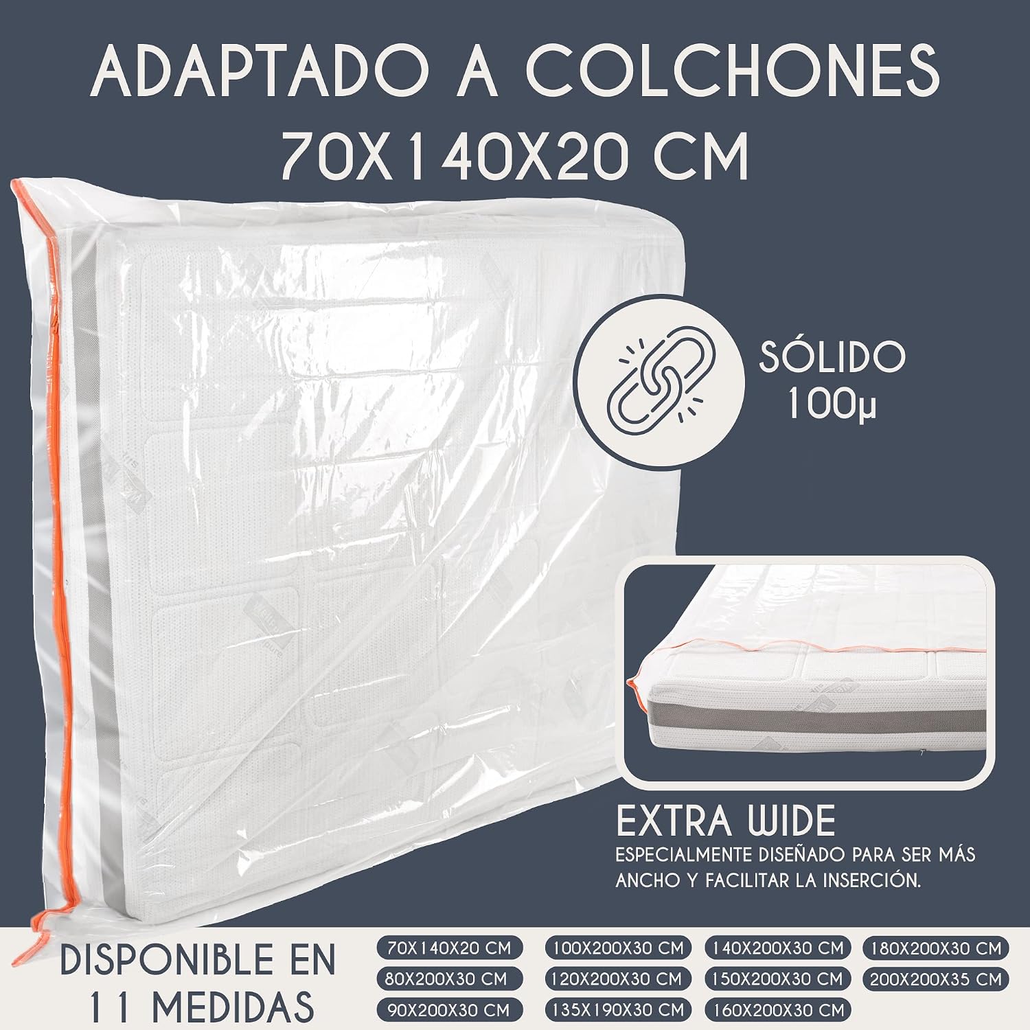 Thumbnail 6 de Funda de plástico para colchón 90x200 30cm