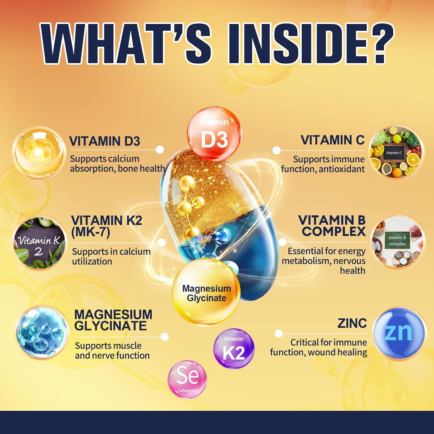 Detalle de Magnesium Glycinate Supplement 500 mg