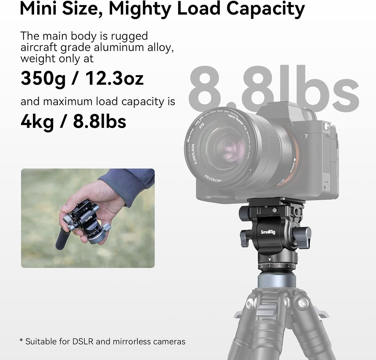 Thumbnail 6 de SMALLRIG CH20 tête vidéo fluide pour trépied avec base de nivellement 4170B (jusqu’à 4 kg)