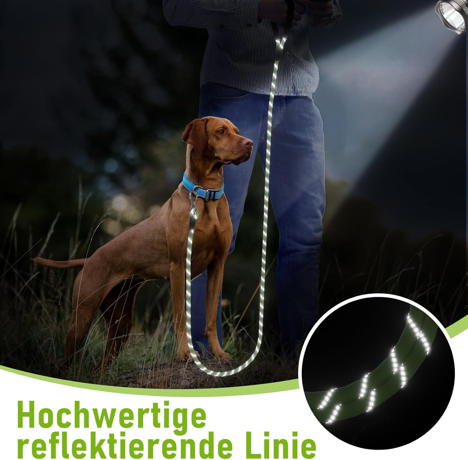 Detalle 2 de X XBEN Guinzaglio Addestramento per Cani, 5M: robusto, comodo e versatile per allenamento all’aperto