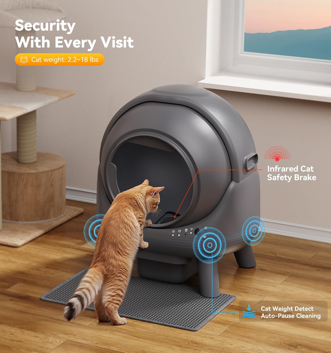 Thumbnail 4 de FEELNEEDY 65L Automatic LitterBox for Multi-cats