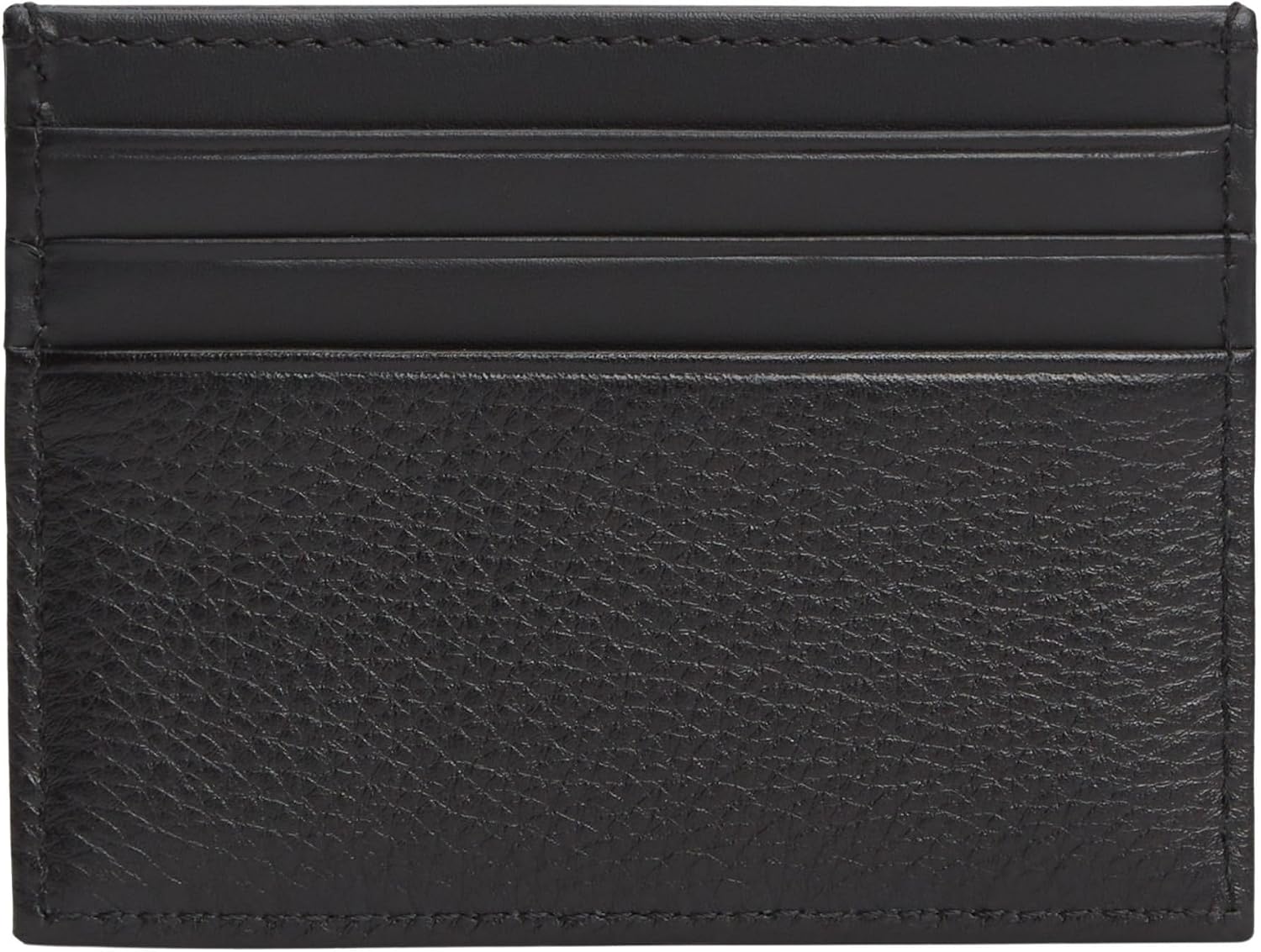 Detalle de Tommy Hilfiger Herren Kartenetui Central Holder aus Leder, Schwarz