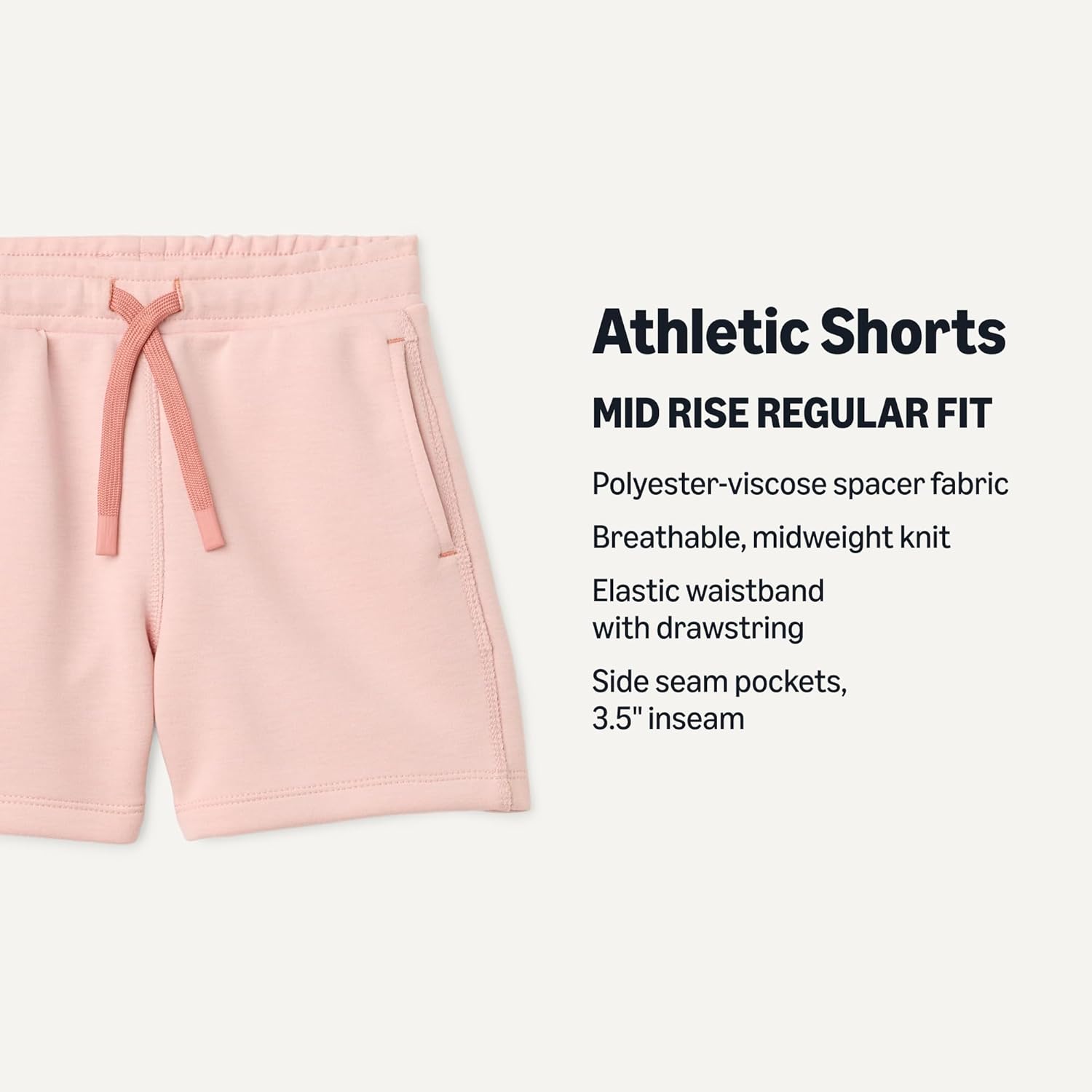 Detalle de Amazon Essentials Girls' Athletic Regular Fit Workout Shorts with Pockets