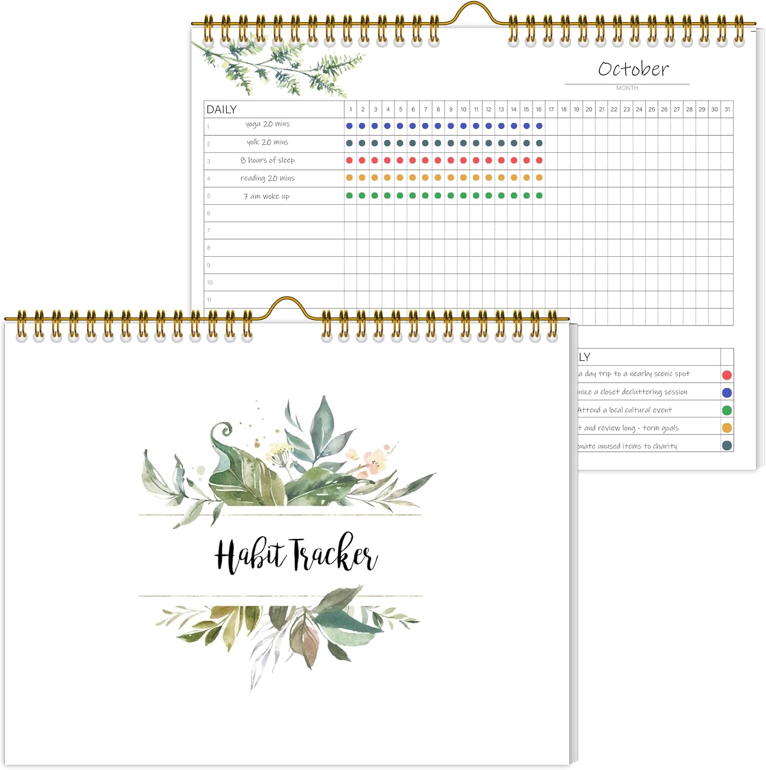 Detalle de Habit Tracker Calendar 7.5"x10" planner ๐