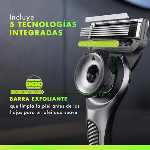 Thumbnail 2 de Gillette Labs Rasoio a mano libera con barra esfoliante e 5 lamette 🪒
