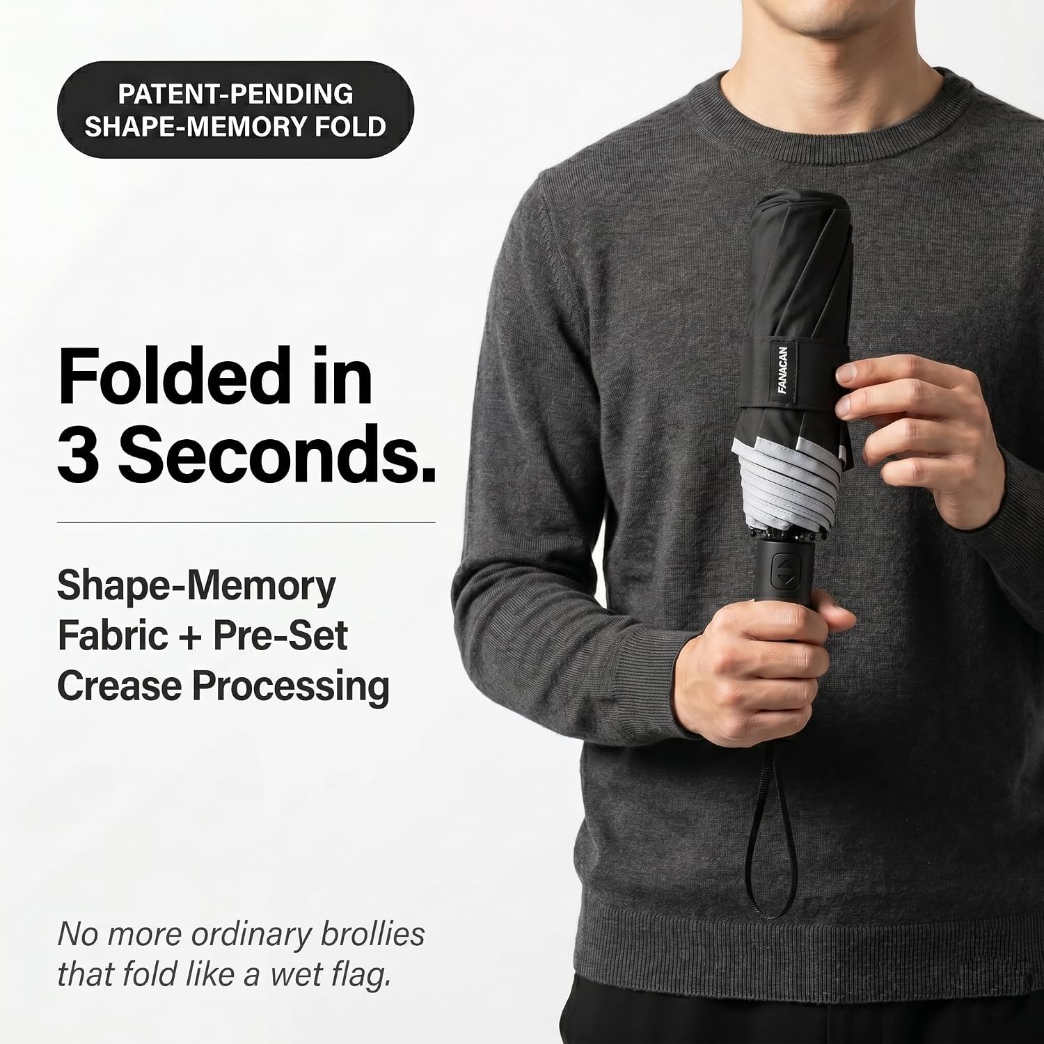 Detalle 2 de FANACAN 3-Second Quick Fold Umbrella 302 g