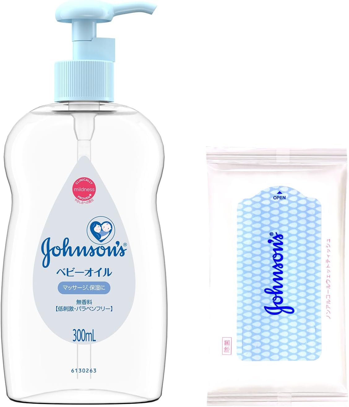 Detalle de ジョンソンベビー ベビーオイル 無香料 300mL|ミネラルオイル配合・新生児から使用可能