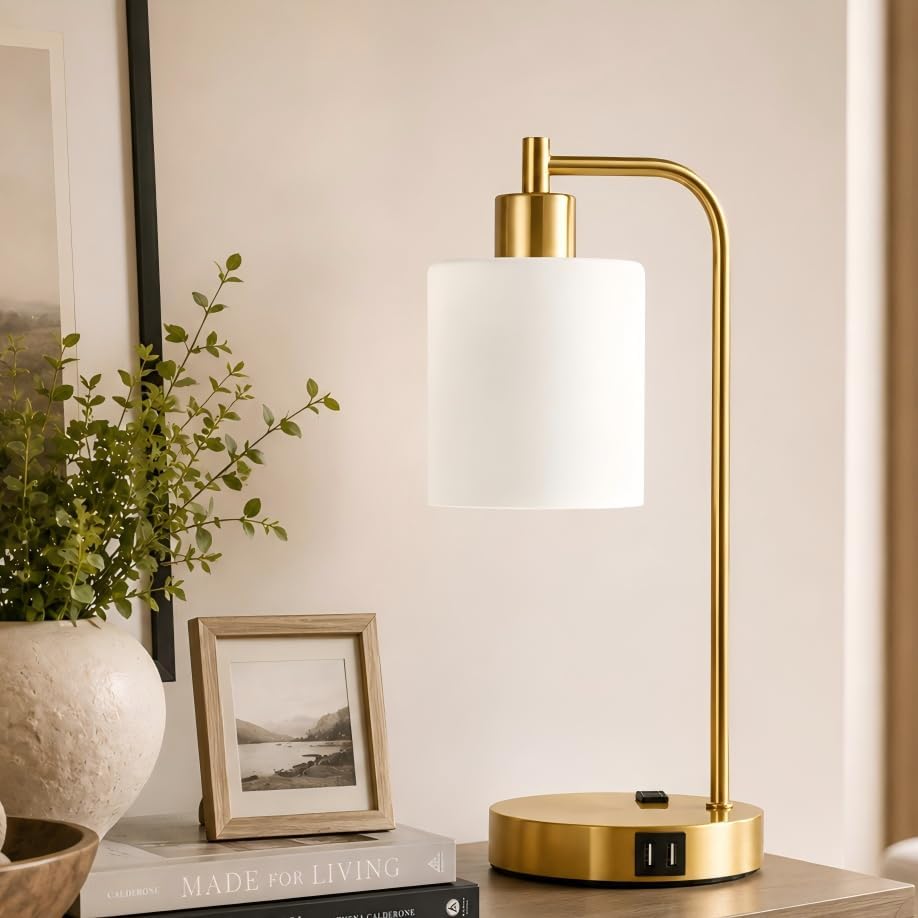 Thumbnail 6 de Touch-Control Table Lamps with Opal Glass Shades