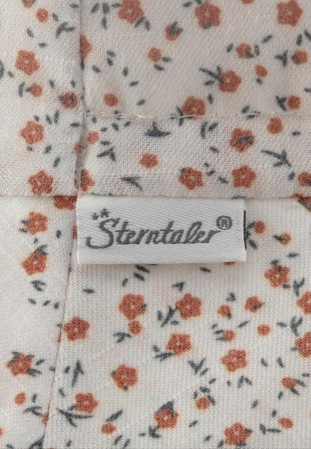 Detalle 1 de Sterntaler Mädchen Kinderhut mit Blumenmuster – Mixgewebe, gefüttert, verstellbares Größenband