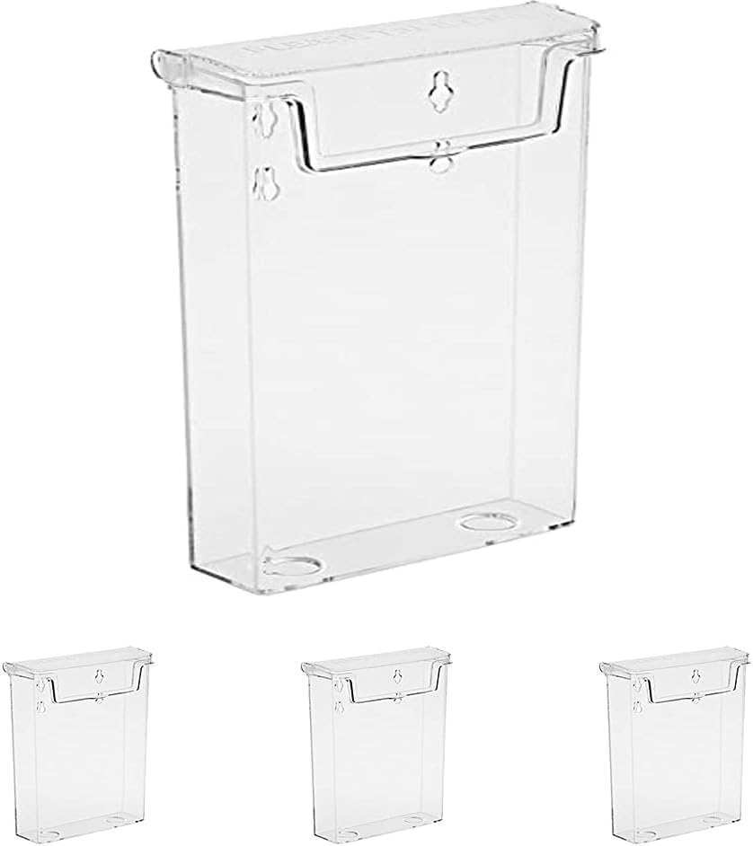 Detalle de Taymar Porte-brochures mural A4 transparent avec couvercle – format A4, emballage individuel