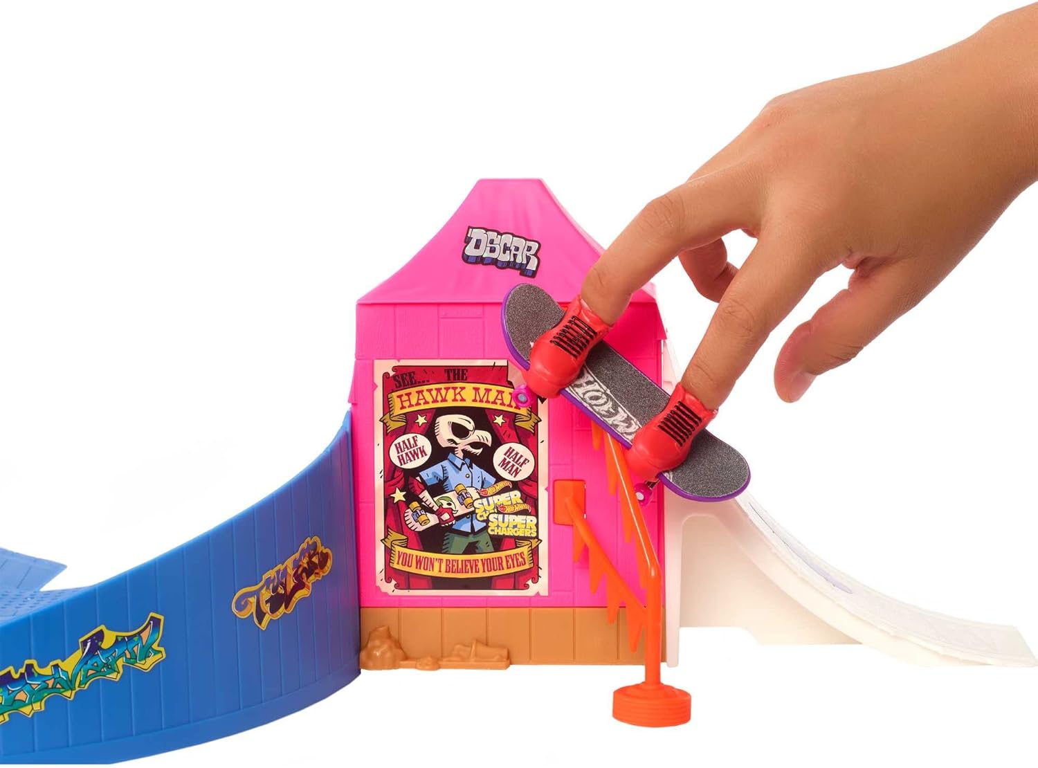 Thumbnail 2 de Hot Wheels Parque de skate HGT95 con monopatín y accesorios 🛹