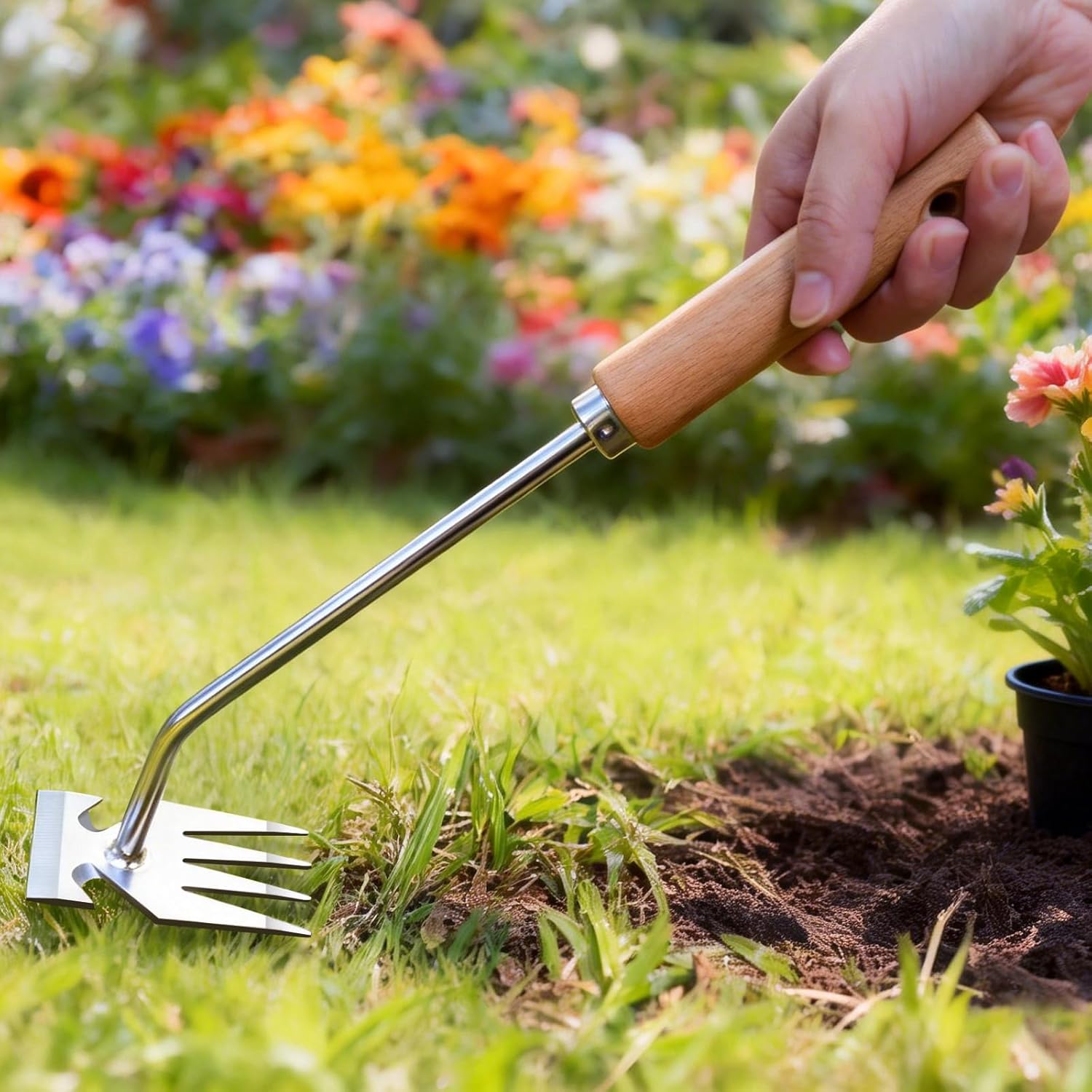Thumbnail 5 de Orelex Weed Puller – professional weeding tool with rustproof stainless steel and wooden handle