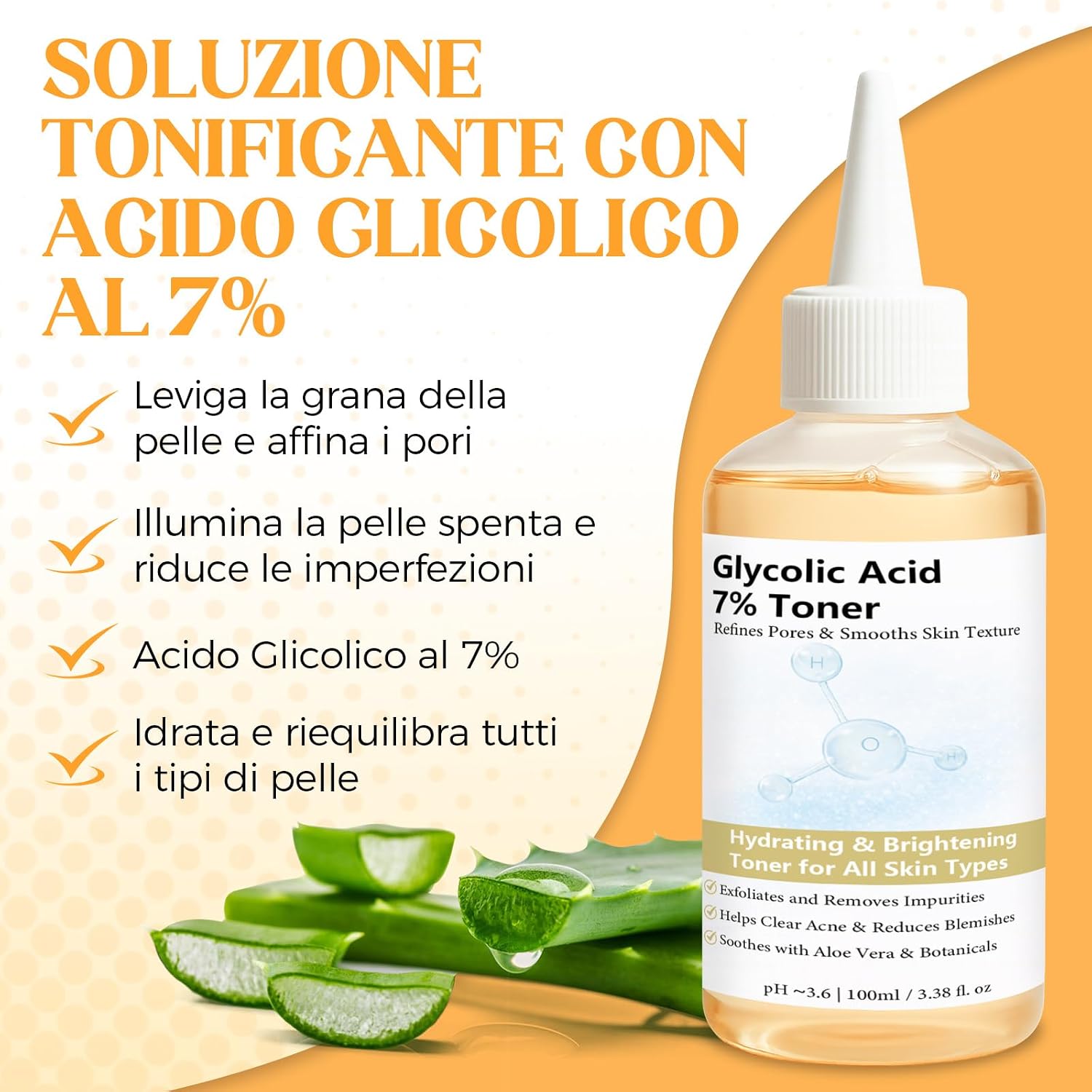 Detalle 2 de Acido Glicolico 7% Tonico Viso 100ml