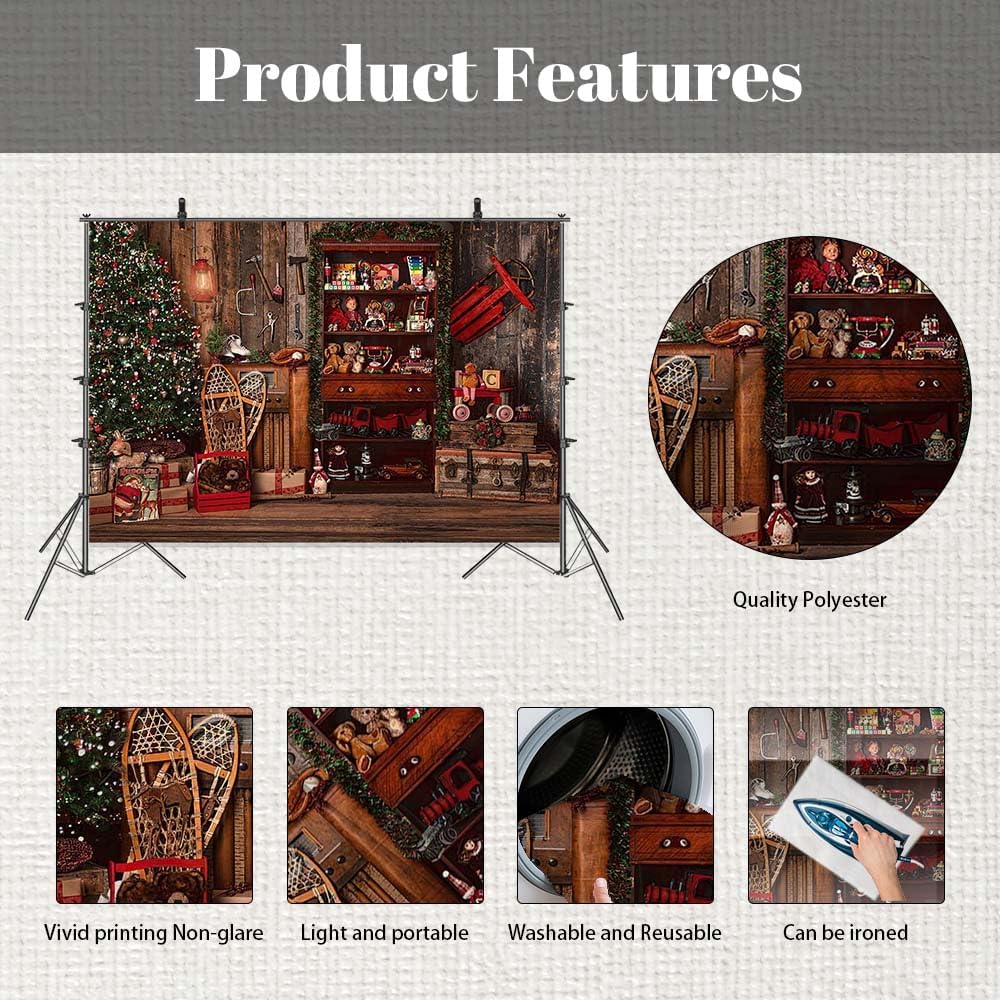Thumbnail 5 de MEHOFOND 10x7ft Christmas Photography Backdrop