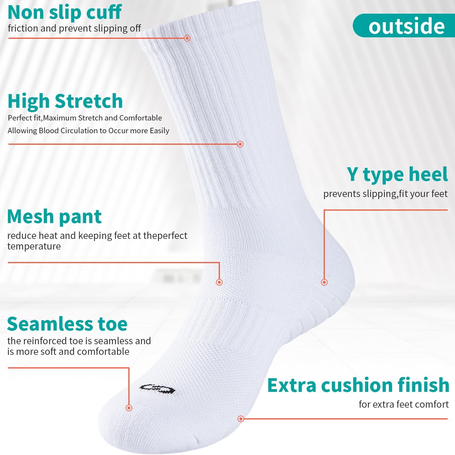 Detalle 2 de Lapulas Men’s Thermal Sports Socks 6 pairs