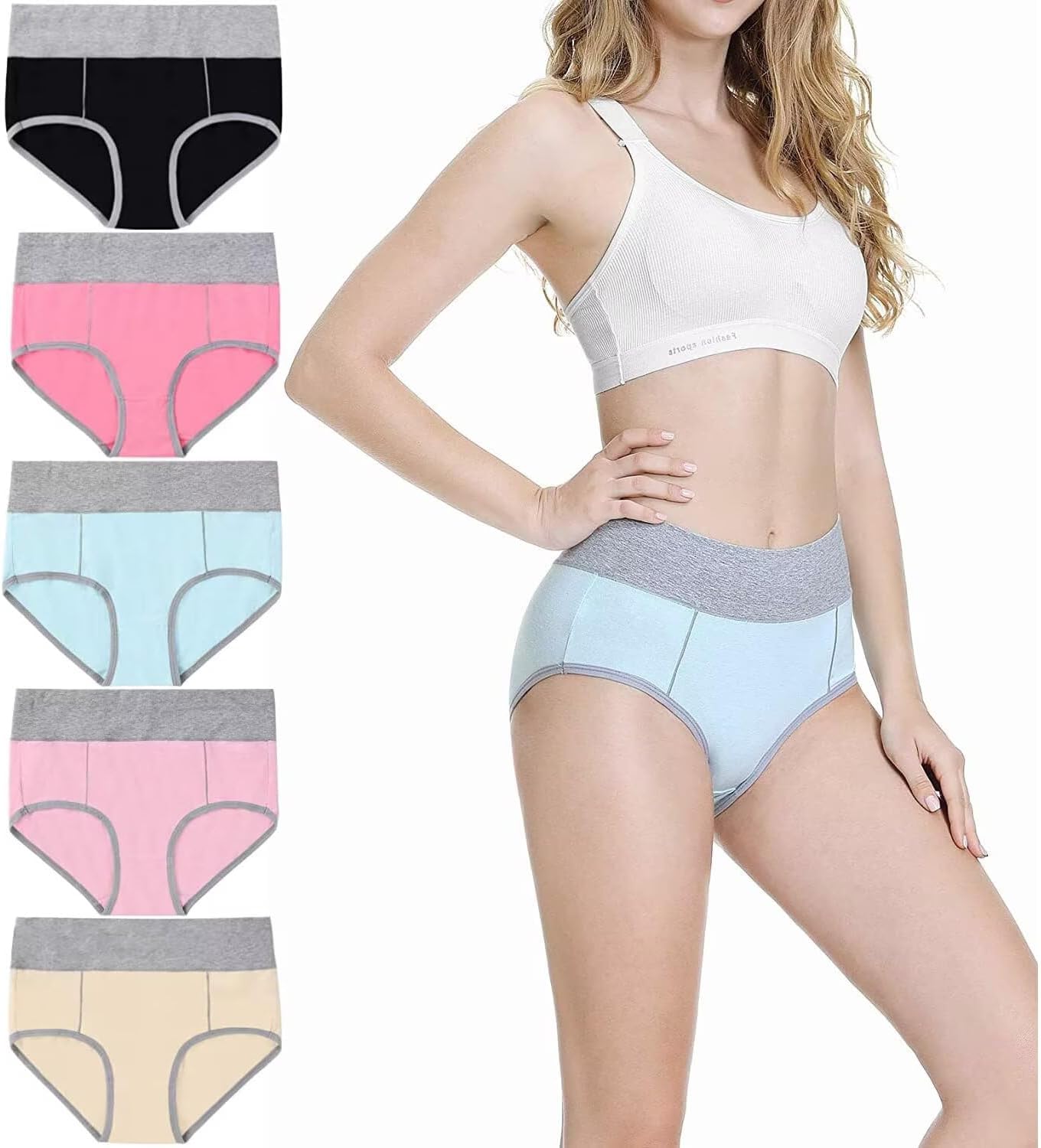 Thumbnail 6 de TUUHAW Underwear Women High Waisted Knickers S–3XL