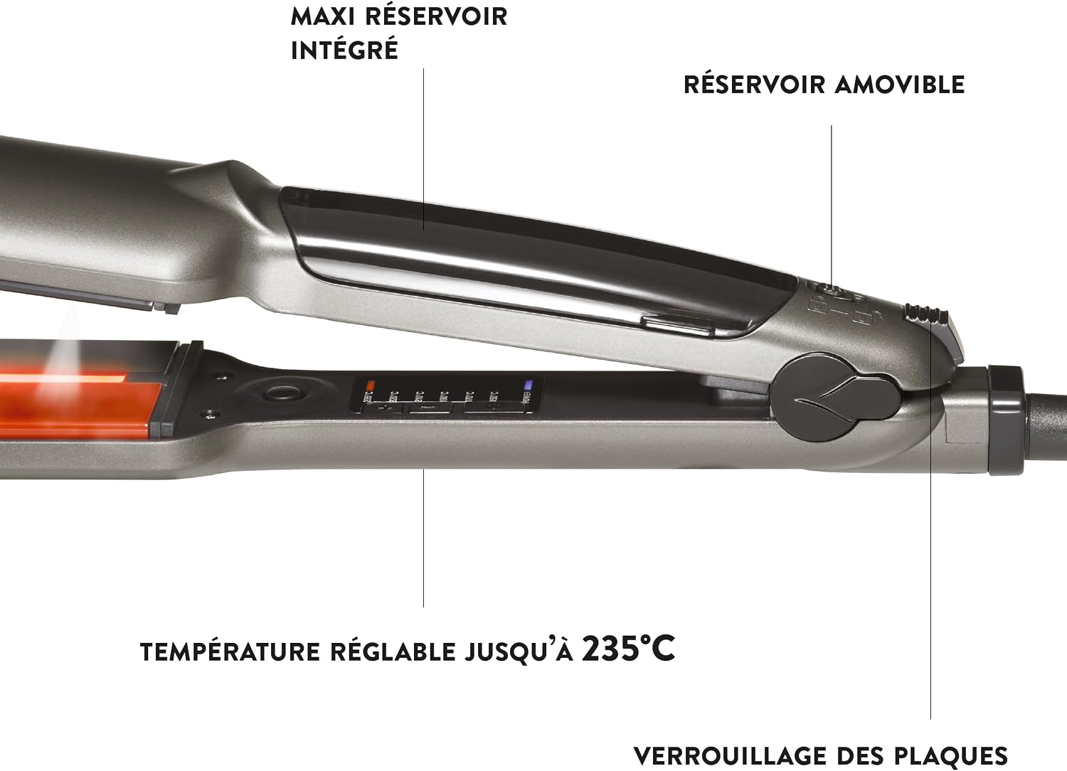 Thumbnail 3 de Jean Louis David Lisseur infrarouge + vapore STEAM PROTECT – 235°C max, 50W