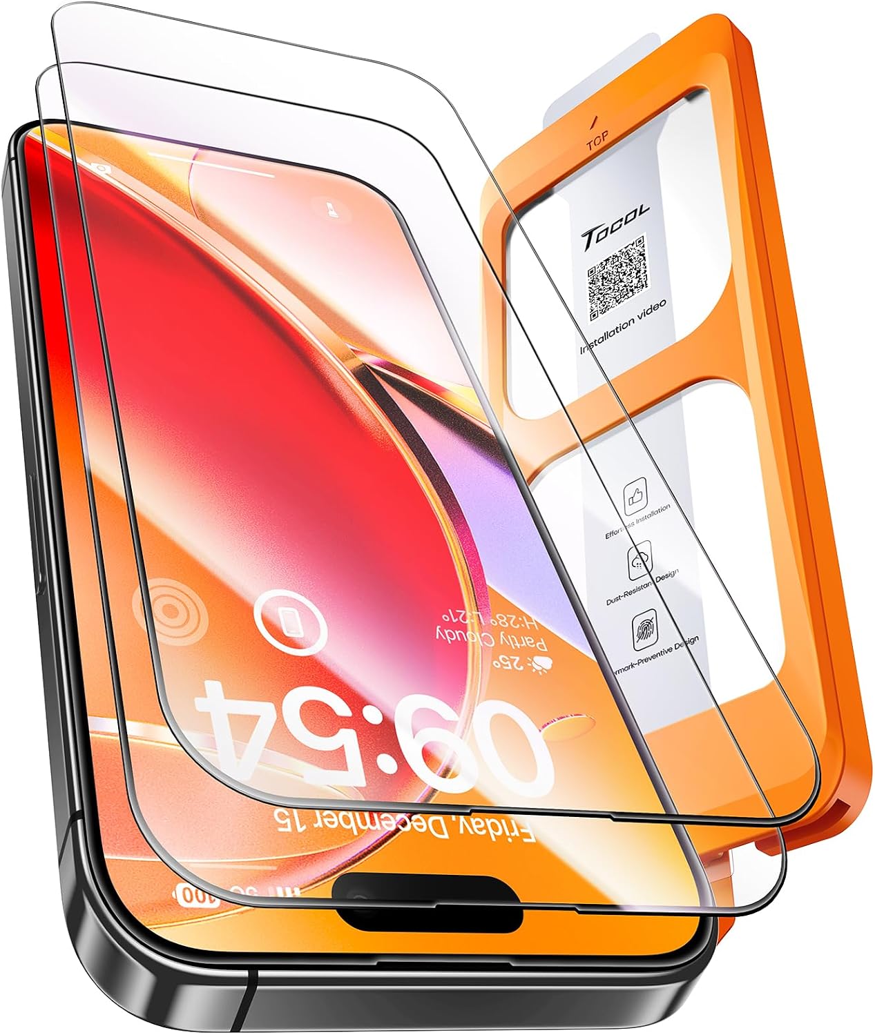 Detalle de TOCOL iPhone 16 Pro Screen Protector 2-pack