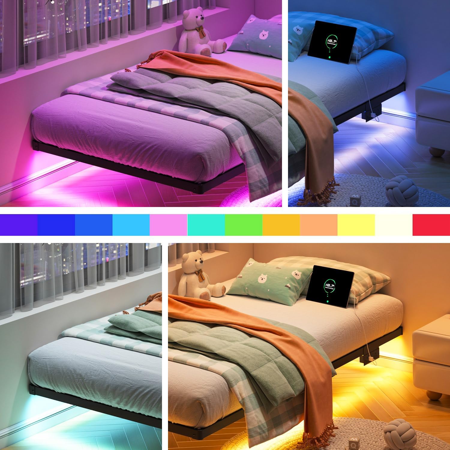 Thumbnail 4 de HAVONIZD Floating Bed Frame Twin 8 inch