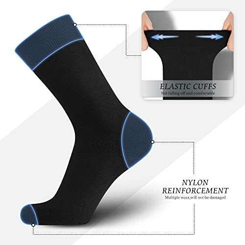 Thumbnail 4 de DarkCom Men's Smart Dress Socks (6 Pairs, Black) – Seamless Comfort for All Day Wear