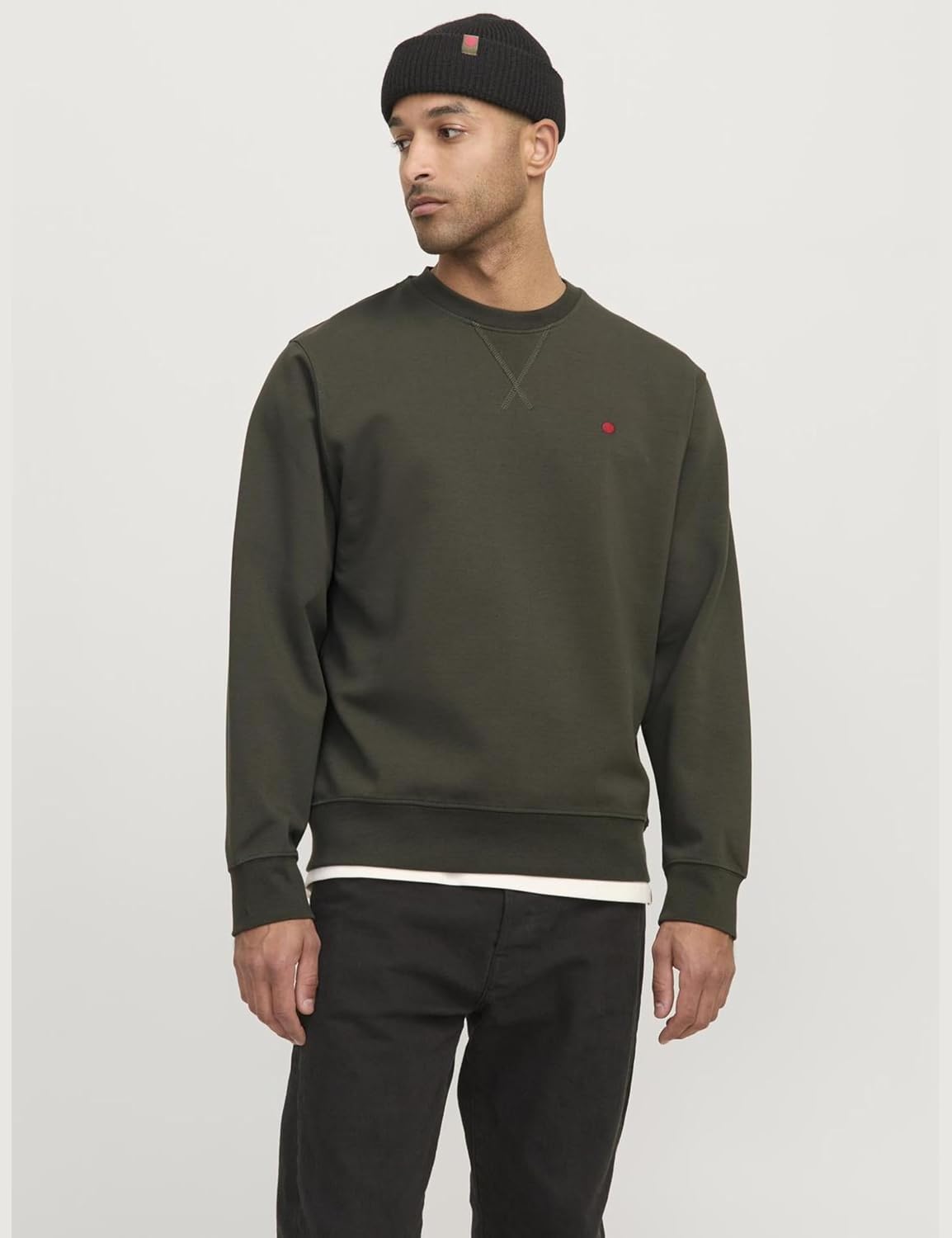 Detalle 2 de JACK & JONES Herren-Sweatshirt RDD Gedruckt mit Rundhalsausschnitt