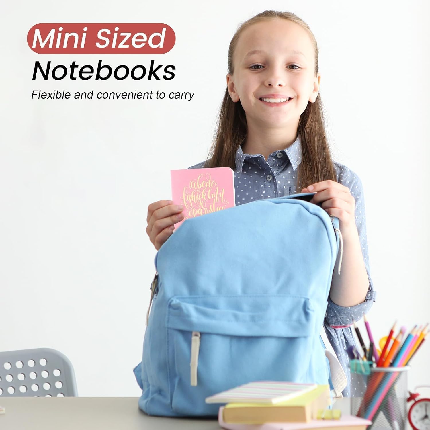 Detalle 2 de Oucaru 32-Piece Mini Notebooks, 3.5" x 5.5" Blank, 16 Colors