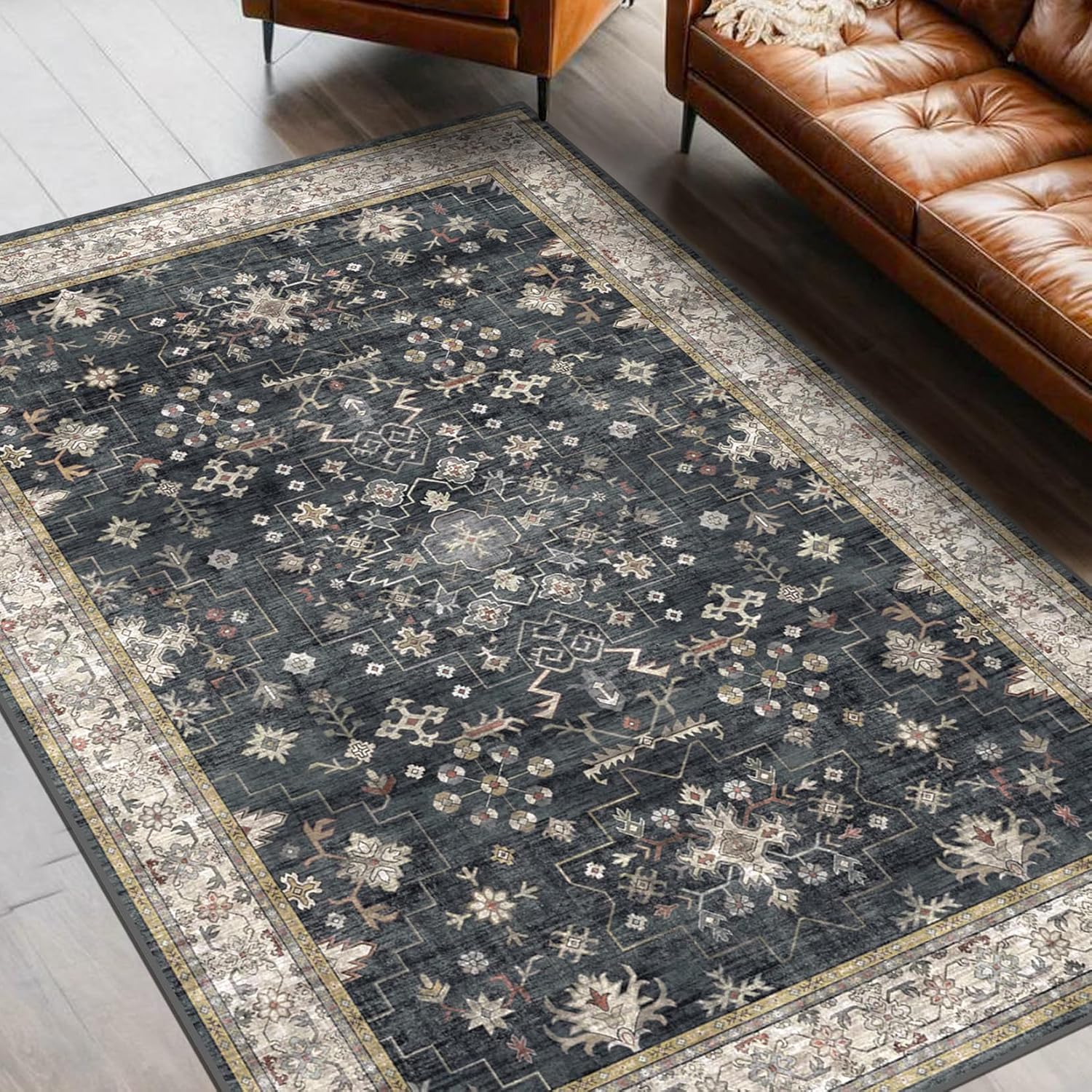 Detalle de Hazo Haus Vintage Boho Rug 5 x 7 in