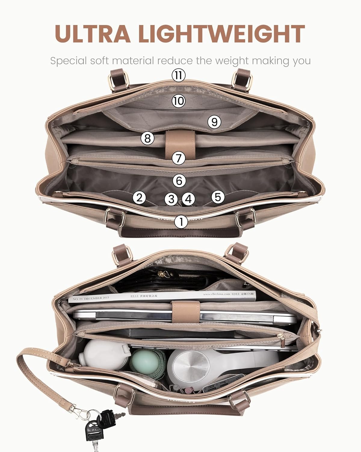 Thumbnail 2 de LOVEVOOK Laptop Bags for Women 15.6 Inch — A Spacious, Practical Tote for Work and School