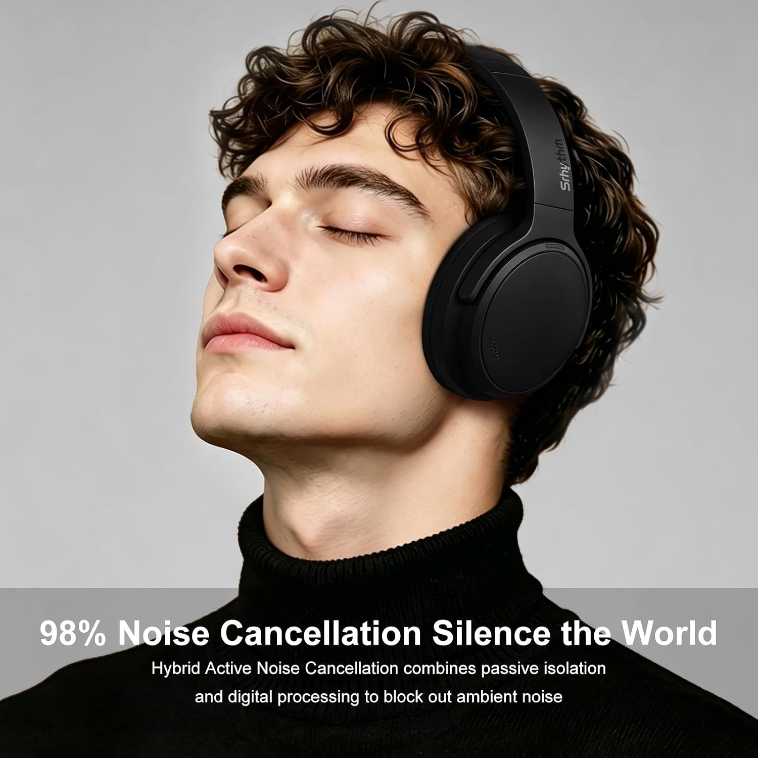 Detalle de Srhythm NiceComfort 35 NC35 2nd Gen over-ear headphones with ANC and Bluetooth 6.0