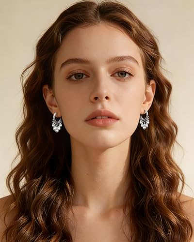 Thumbnail 3 de Zikichiky Silver Multiple Pearl Tassel Drop Earrings for Women