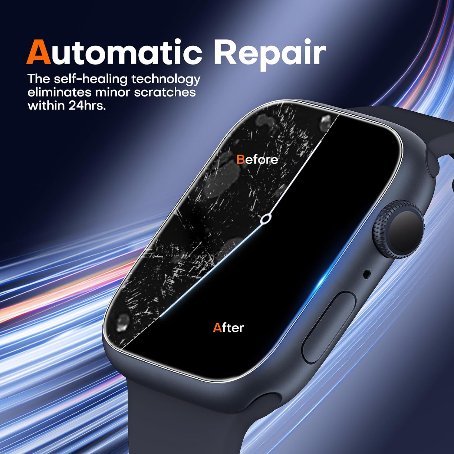 Detalle 2 de LK 41mm Screen Protector for Apple Watch Series 9/8/7, 8-Pack TPU Film