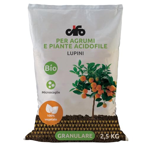 CIFO Concime Agrumi a base di lupini macinati 2,5 Kg: nutrimento sostenibile per limoni, arance e piante acidofile