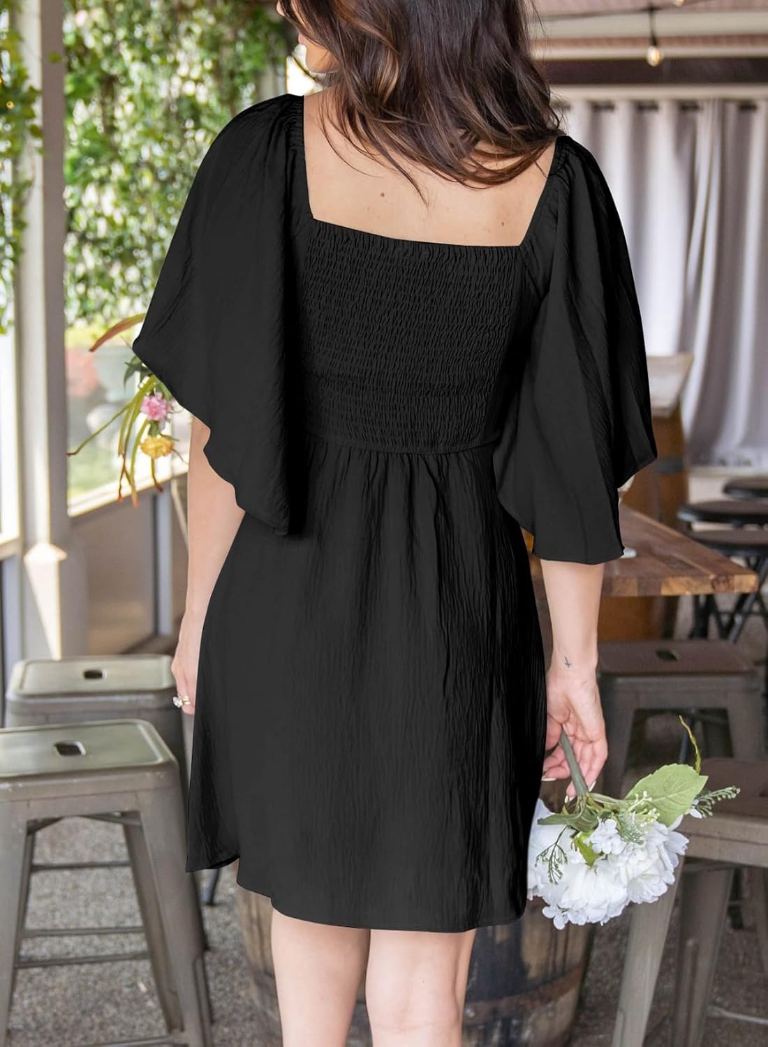 Thumbnail 3 de Dokotoo Womens Dresses 2026: Deep V Neck Mini Dress with Bow Tie, Spring/Summer