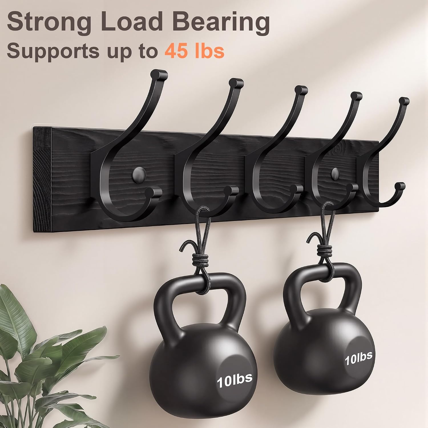 Detalle de Optish Wall-Mounted Coat Rack, 16.1-Inch