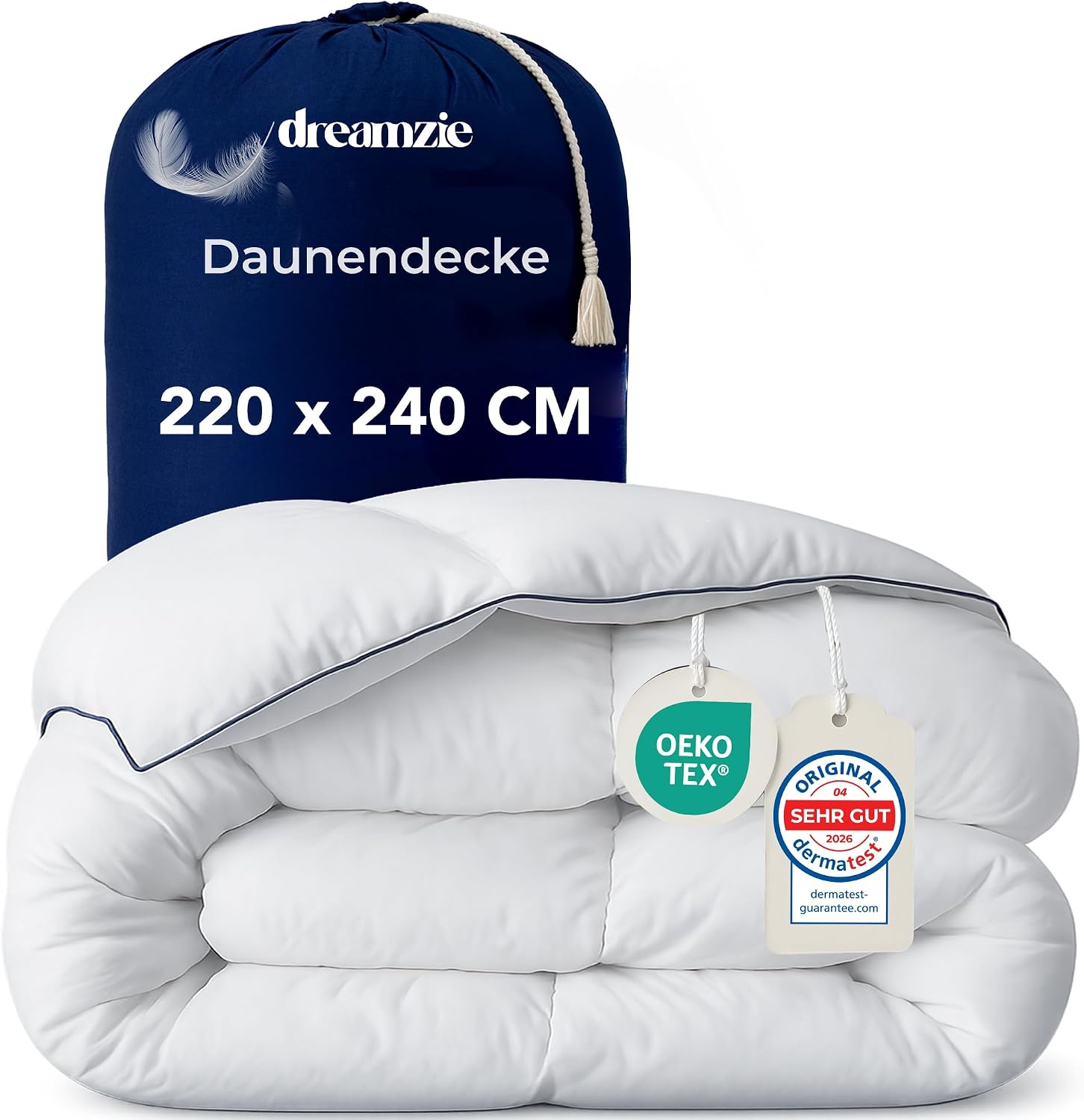 Detalle de Dreamzie Daunendecke 220x240 mit 450 gsm