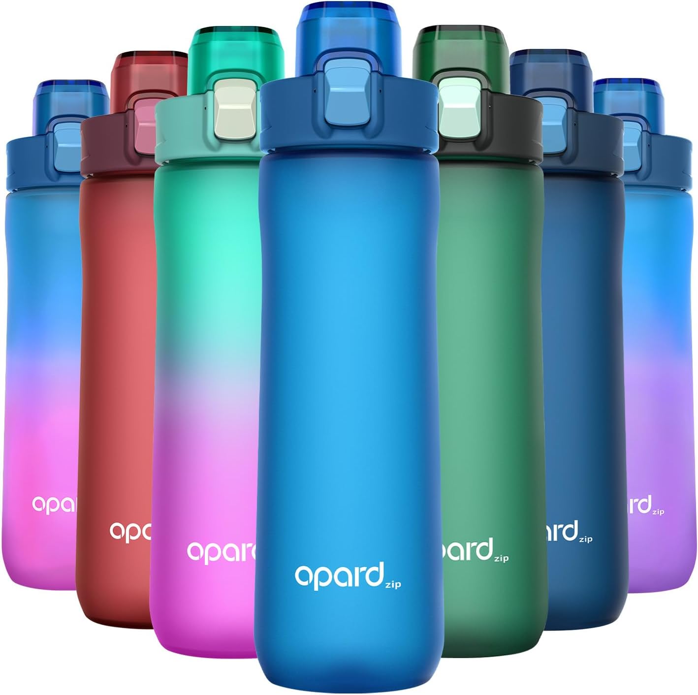 Detalle de Opard WB12-NA-Ice Blue Zip 20 oz Tritan Water Bottle with Flip-Top Lid