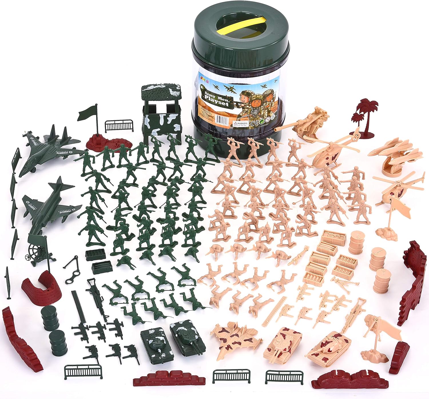 Detalle de JOYIN 164 Pcs Military Soldier Playset: Deluxe Army Men Battle Group
