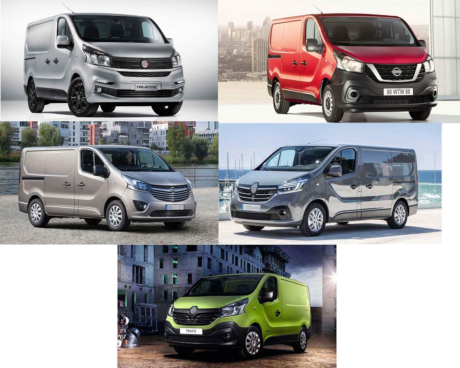 Detalle de Tappetini auto su misura per Fiat Talento 2016-, Opel Vivaro 2014-09/2019, Renault Trafic 2014- e 2019-, Nissan NV300 2016-