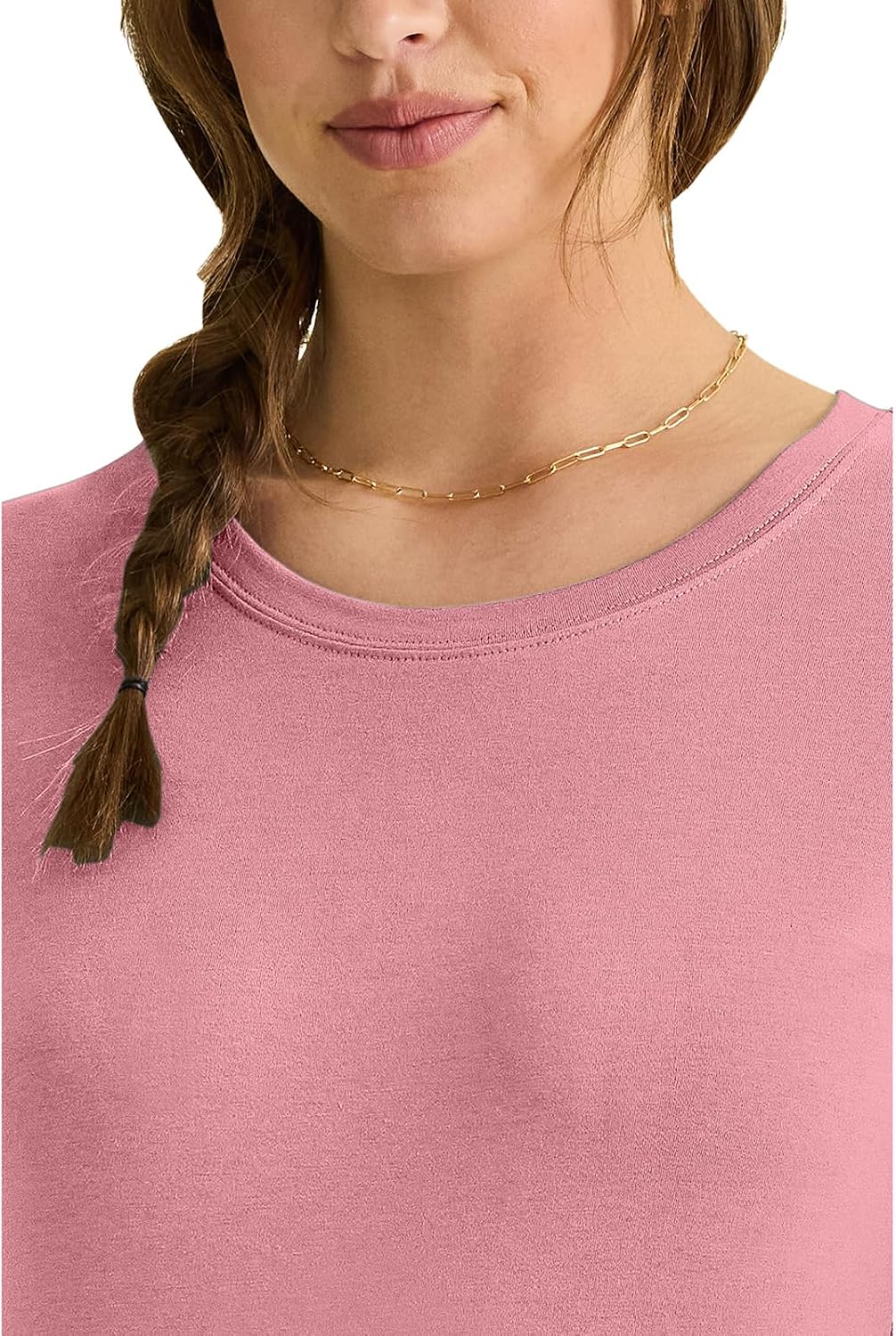 Detalle 2 de Healing Hands Melissa Women's Long-Sleeve Underscrub Top, Cotton-Blend Stretch Knit