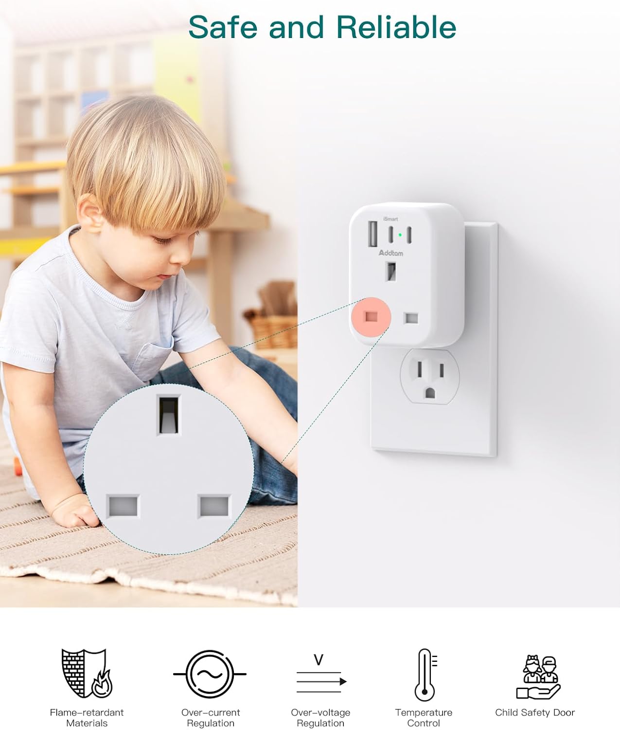 Thumbnail 5 de UK to US Plug Adaptor 3250W 🇺🇸