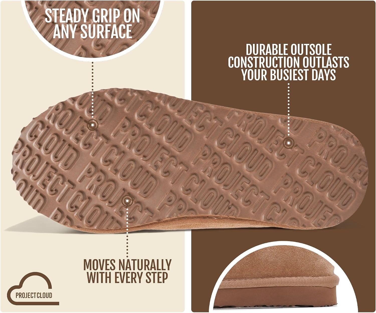 Thumbnail 3 de Project Cloud Nerita Genuine Leather Shearling Slippers 1️⃣