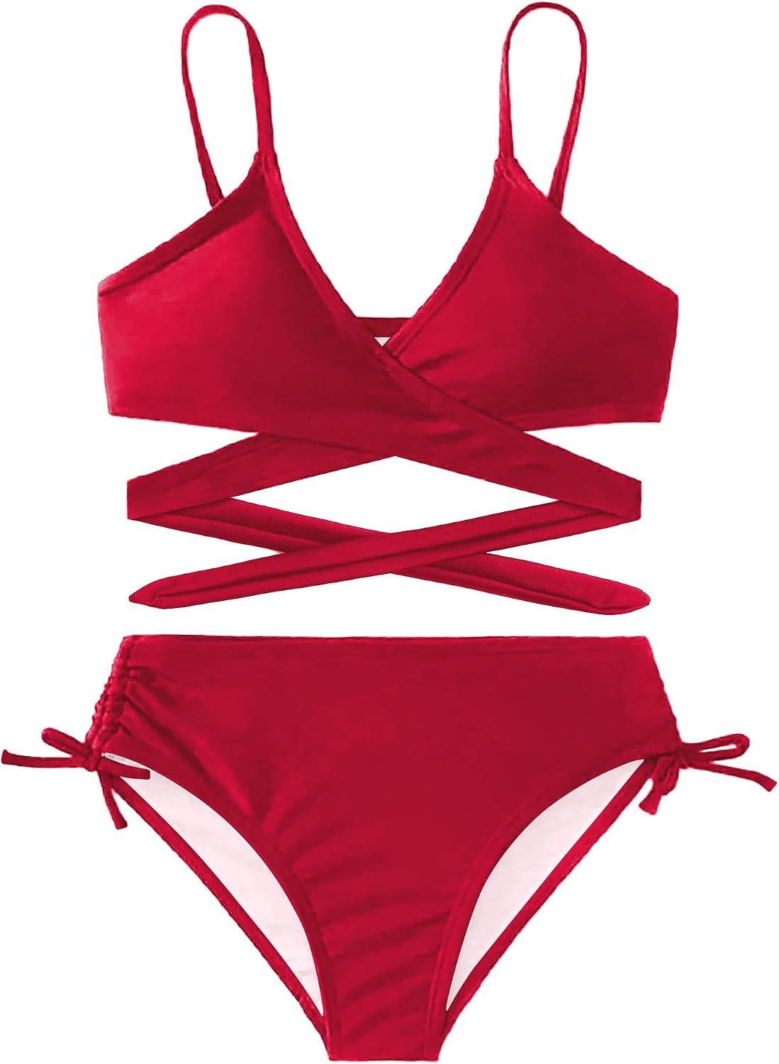 Thumbnail 6 de Maillot de bain fille Arshiner 2 pièces (bustier croisé + slip) 6 à 14 ans