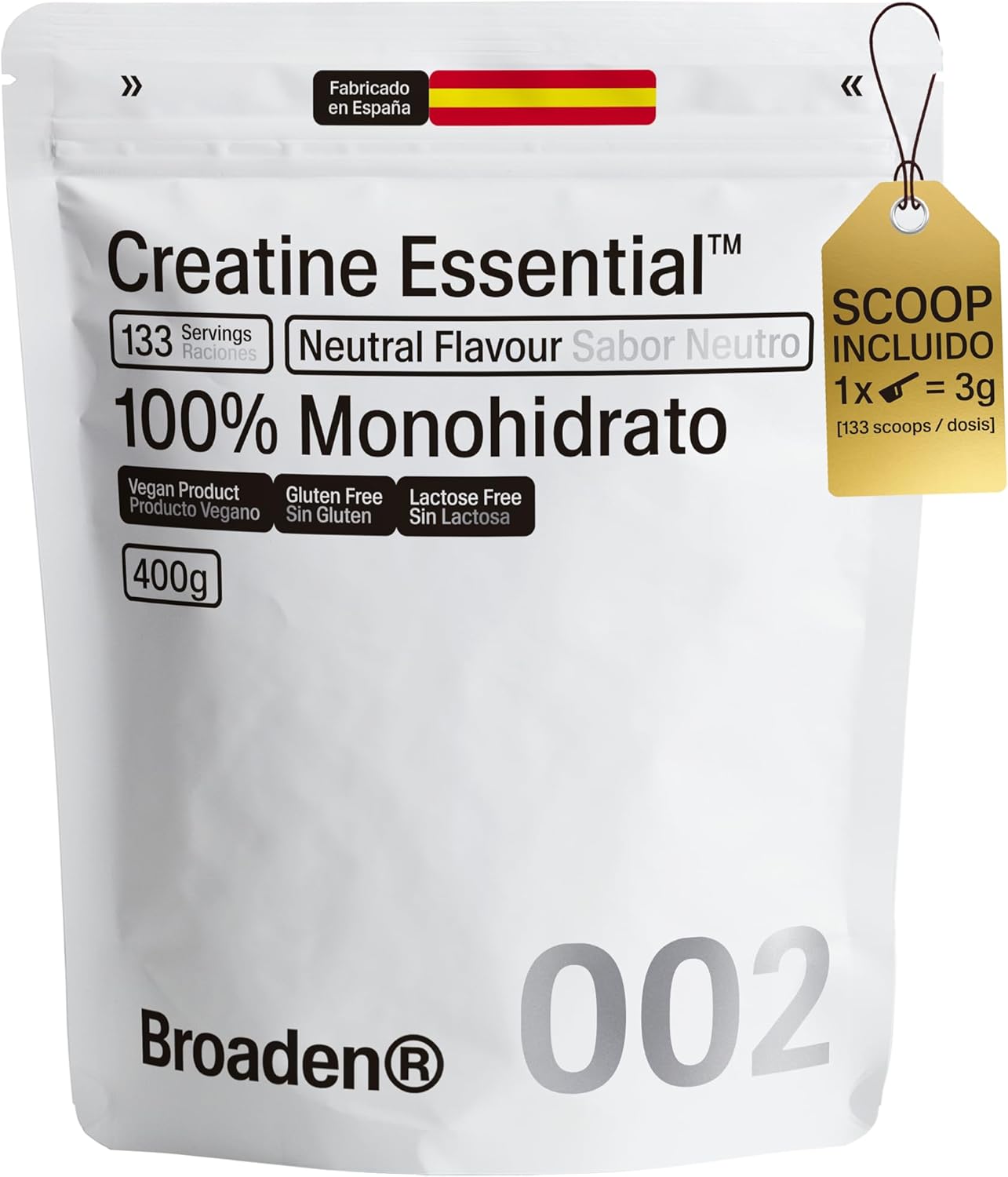 Detalle de BROADEN 400g Creatina Monohidrata 133 dosis 💪