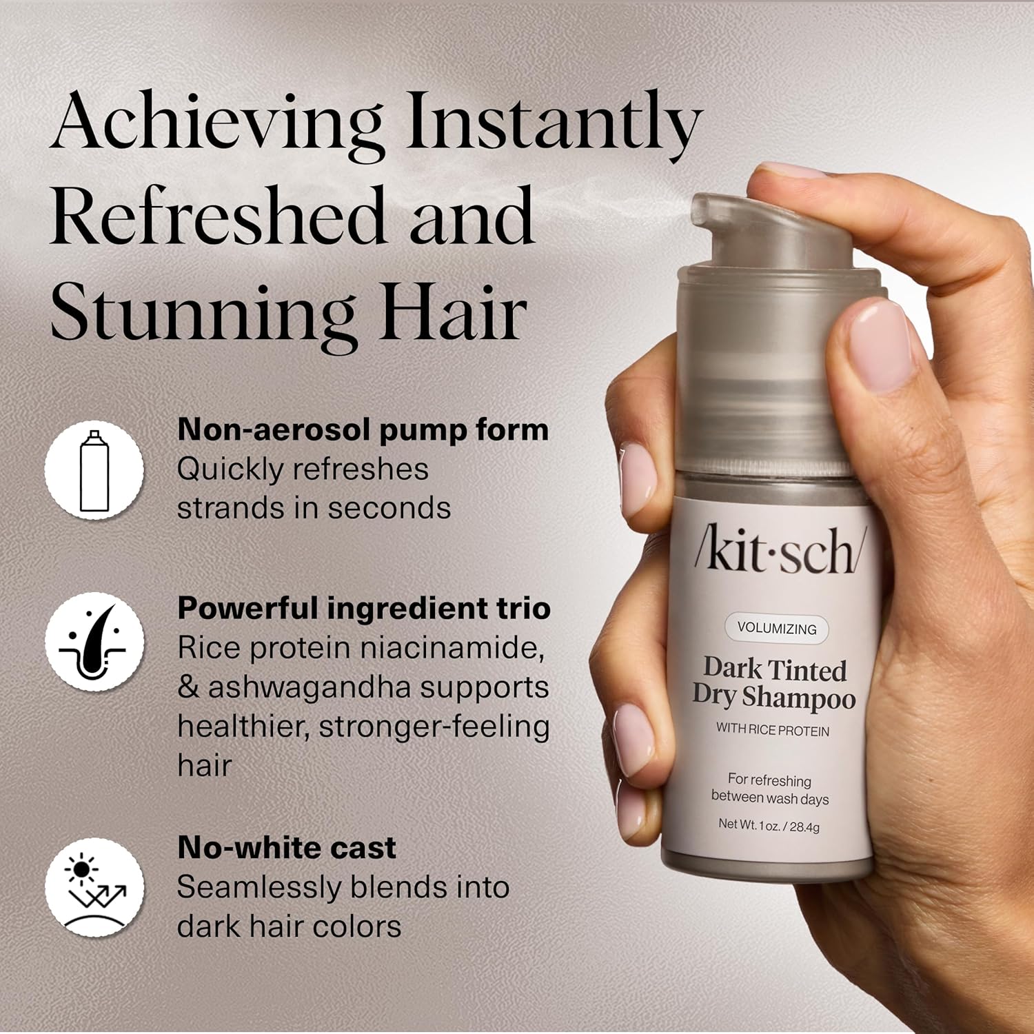 Detalle 2 de Kitsch Volumizing Rice Protein Dry Shampoo 1oz