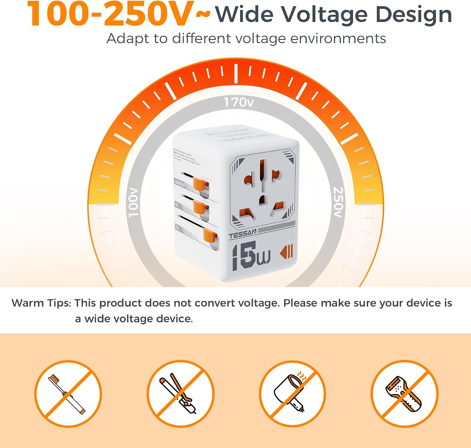 Thumbnail 6 de TESSAN Universal Travel Adapter