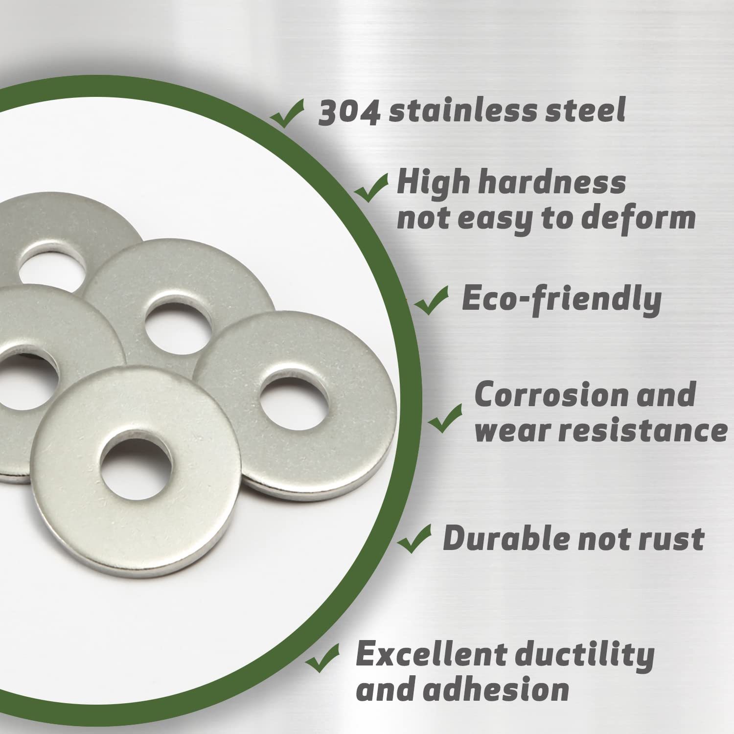 Thumbnail 6 de AMLOOPH M6 Washers 25mm, 1.5mm Thick, 304 Stainless Steel Penny Washers (20 Pack) – Flat Round Repair Washers