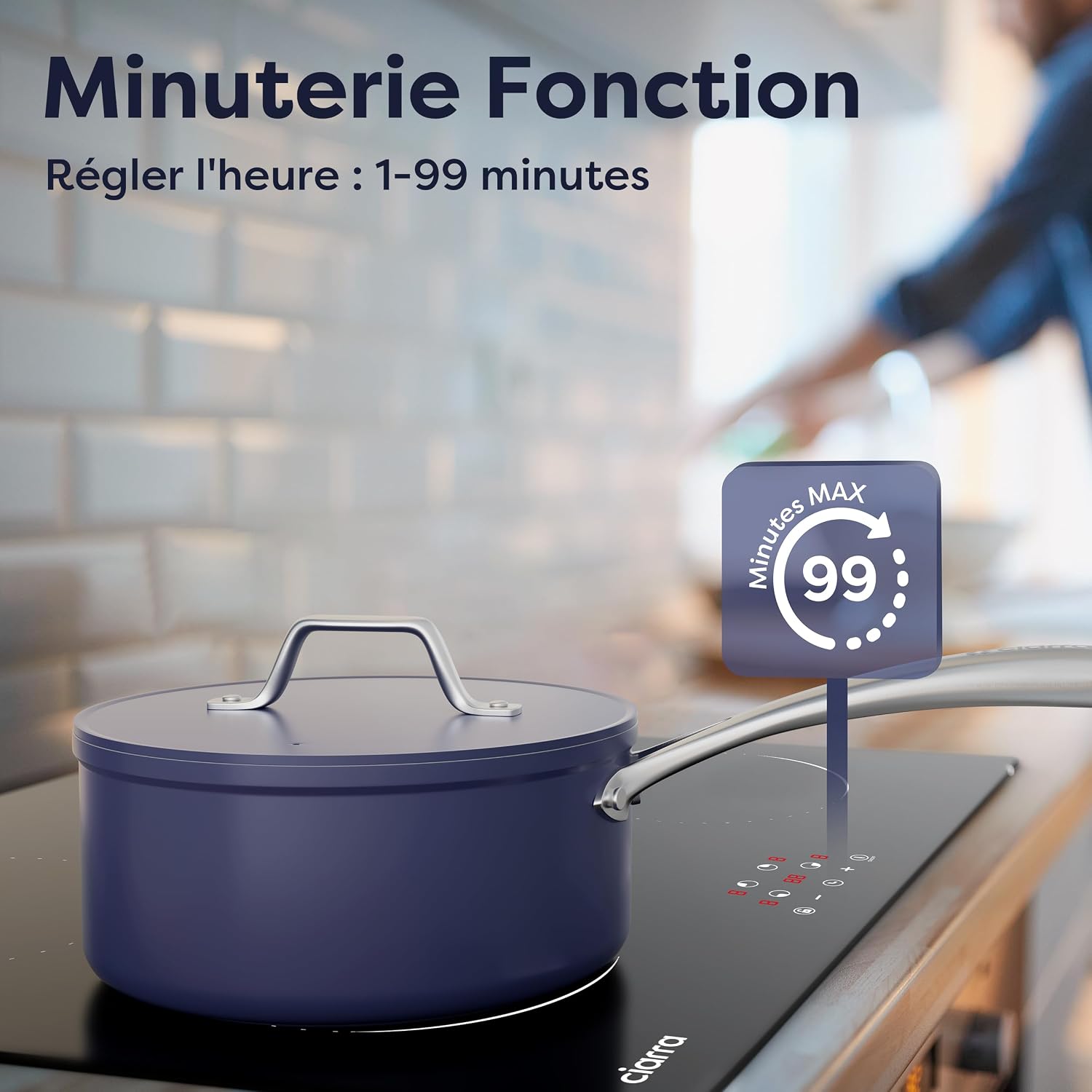 Thumbnail 3 de CIARRA Plaque de Cuisson à Induction 4 Foyers 6000W