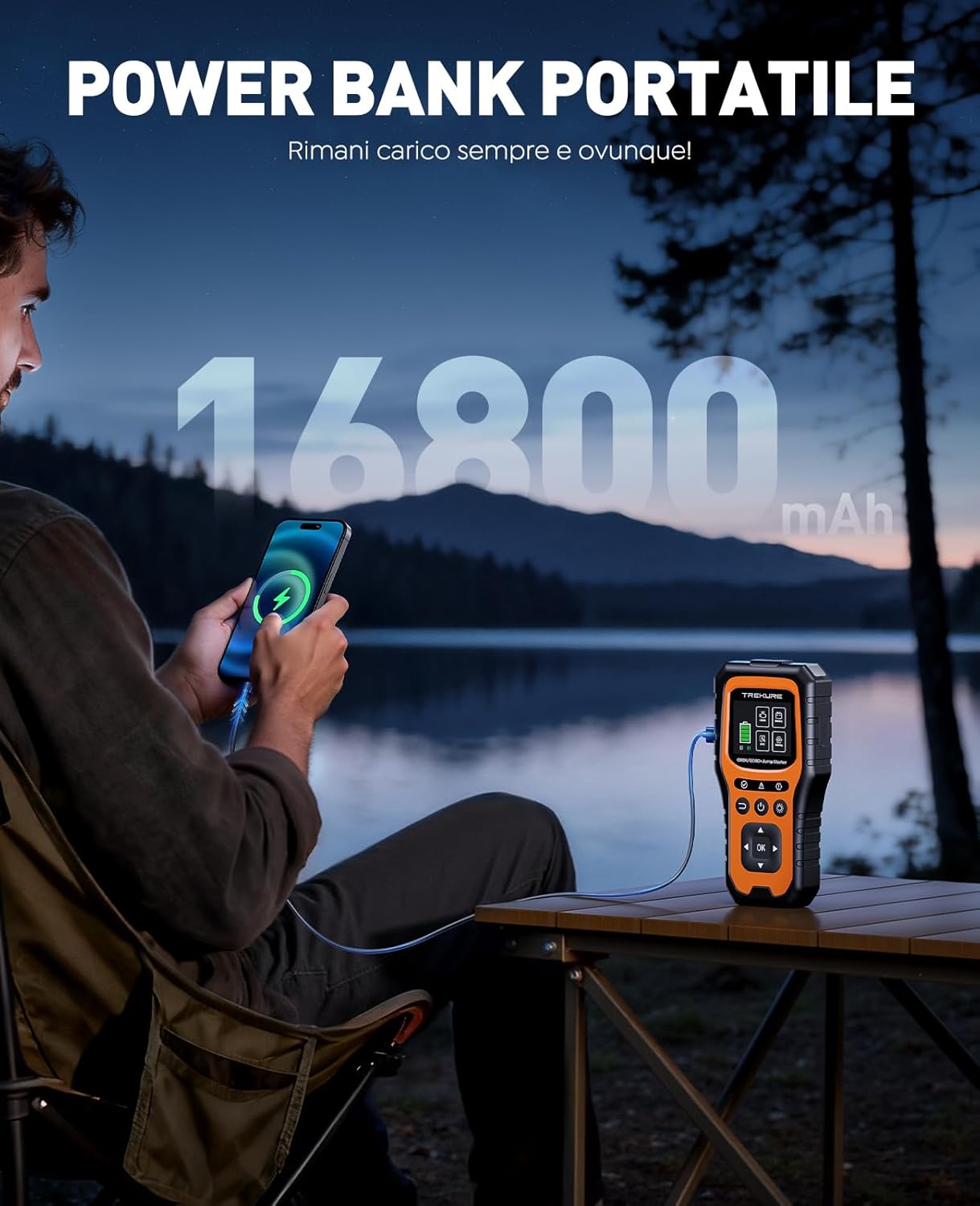 Thumbnail 4 de TREKURE TK40 Booster Avviamento Auto con OBD2: Diagnostica, 6000 A, Power Bank 16800 mAh