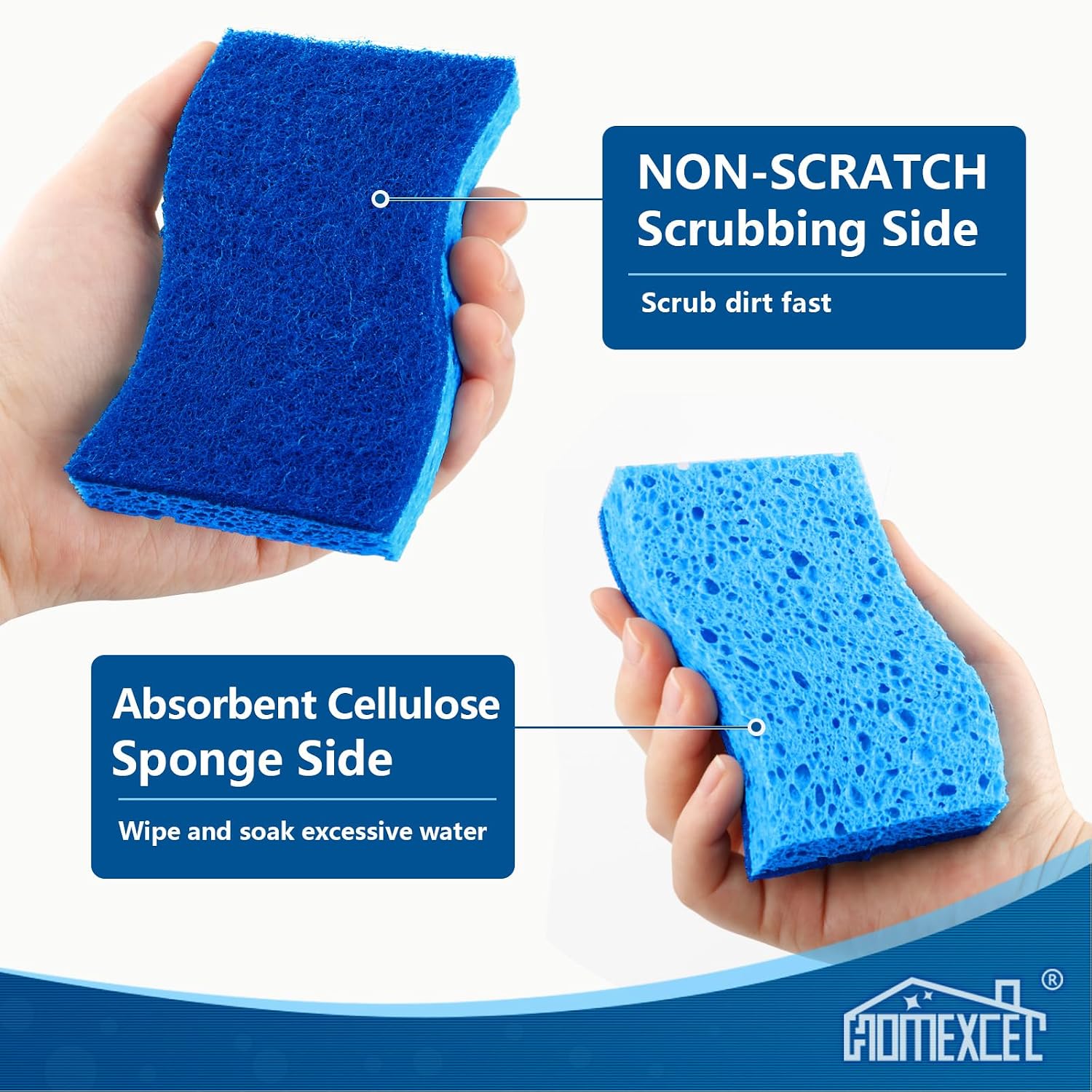 Detalle 2 de HOMEXCEL All-Purpose Scrubbing Dish Wand, 24-Pack Dual-Sided Kitchen Sponges