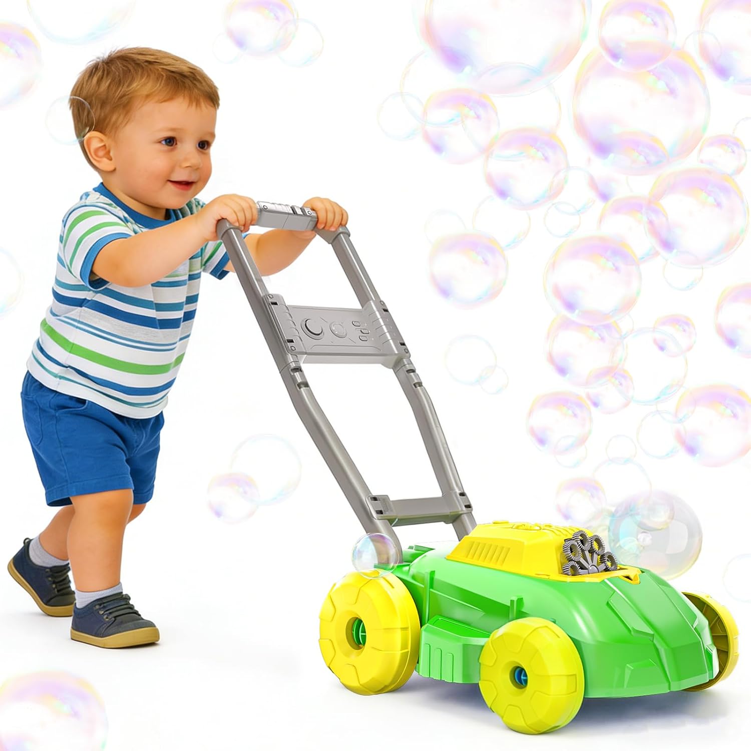 Thumbnail 4 de WOANZZ Bubble Lawn Mower for Toddlers (1-3) – Auto Bubble Blower with Music, 30-Piece Gift Set